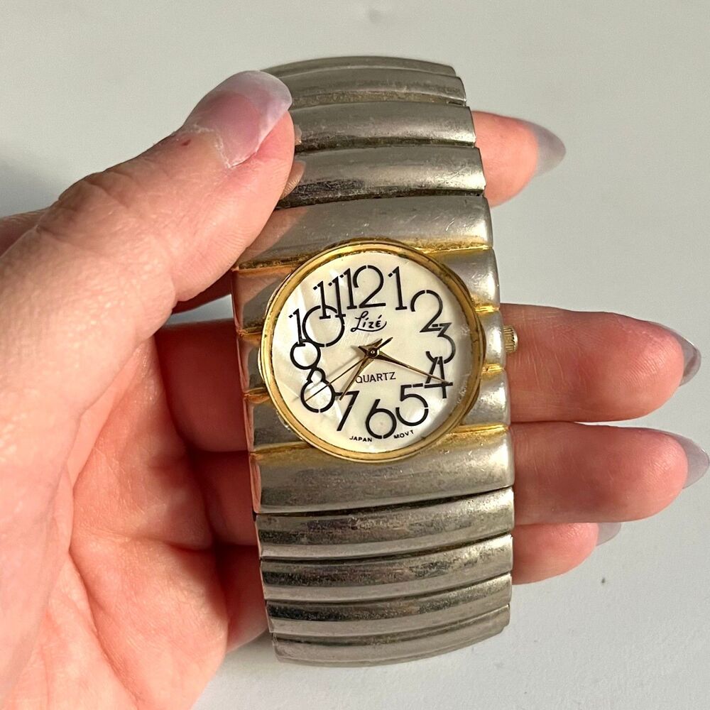 Women’s Quartz Stretch Untested Band Watch Vintage Retro Lizé Japan Movt